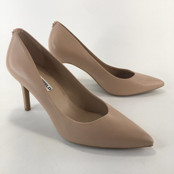 Karl Lagerfeld Shoes - Karl Lagerfeld Royale Tan Leather Pumps Heels Size 8.5M